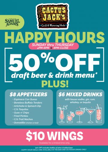 Happy Hours at Cactus Jack's