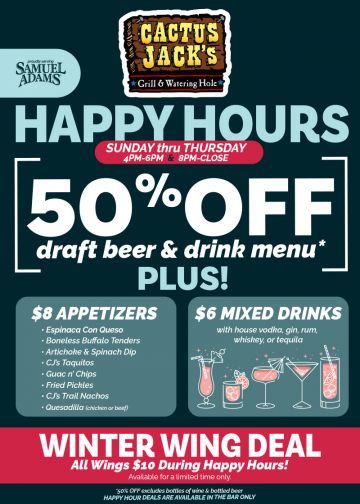 Happy Hours at Cactus Jack's